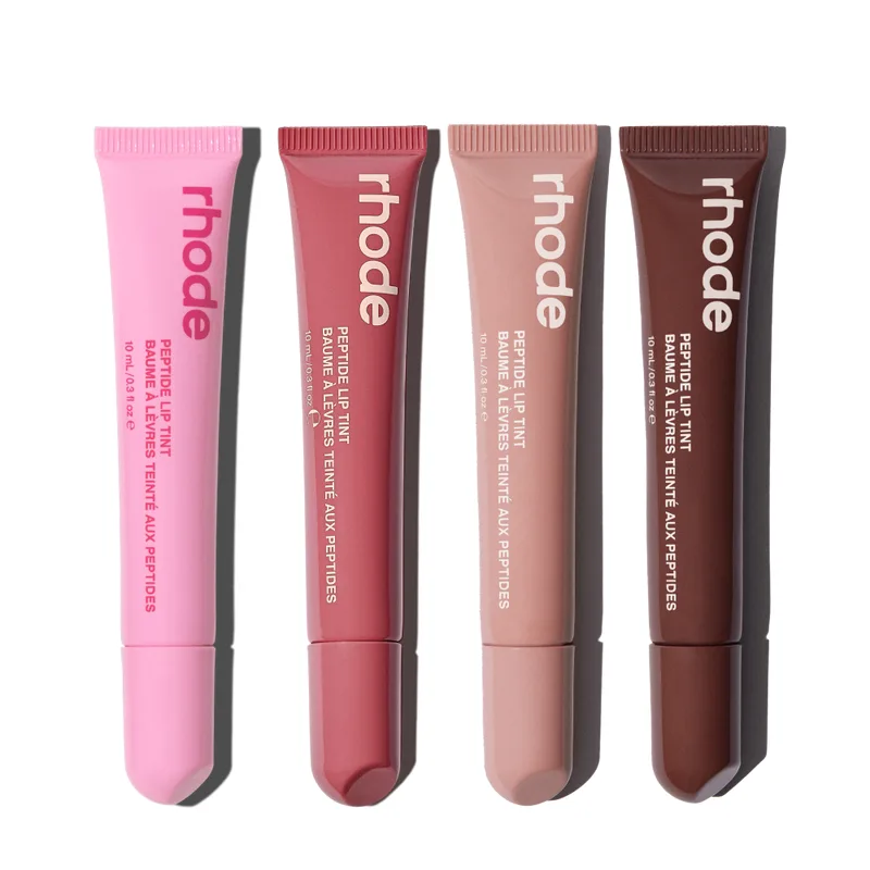 Four rhode Peptide Lip Tint tubes in different shades