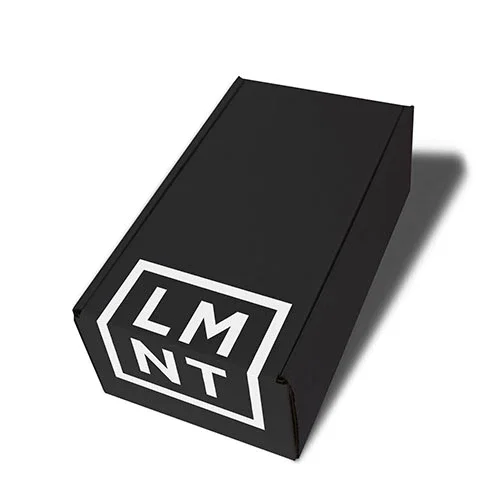 LMNT shipping box with the LMNT logo, brand product photo